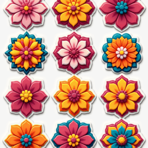 Mandalas & Rangoli - Sticker Sheet v39